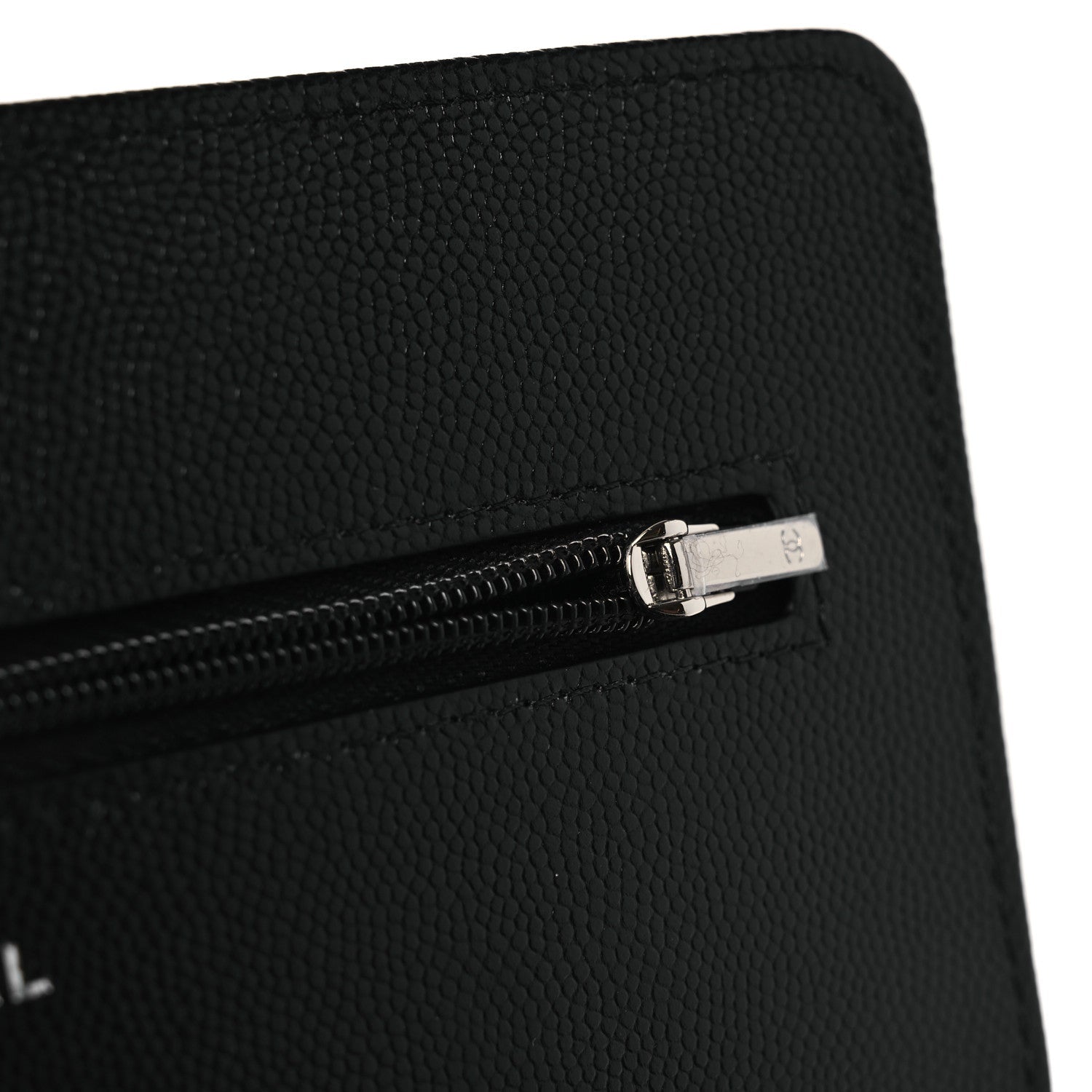 Chanel Caviar Quilted Crystal Star Wallet On Chain Black