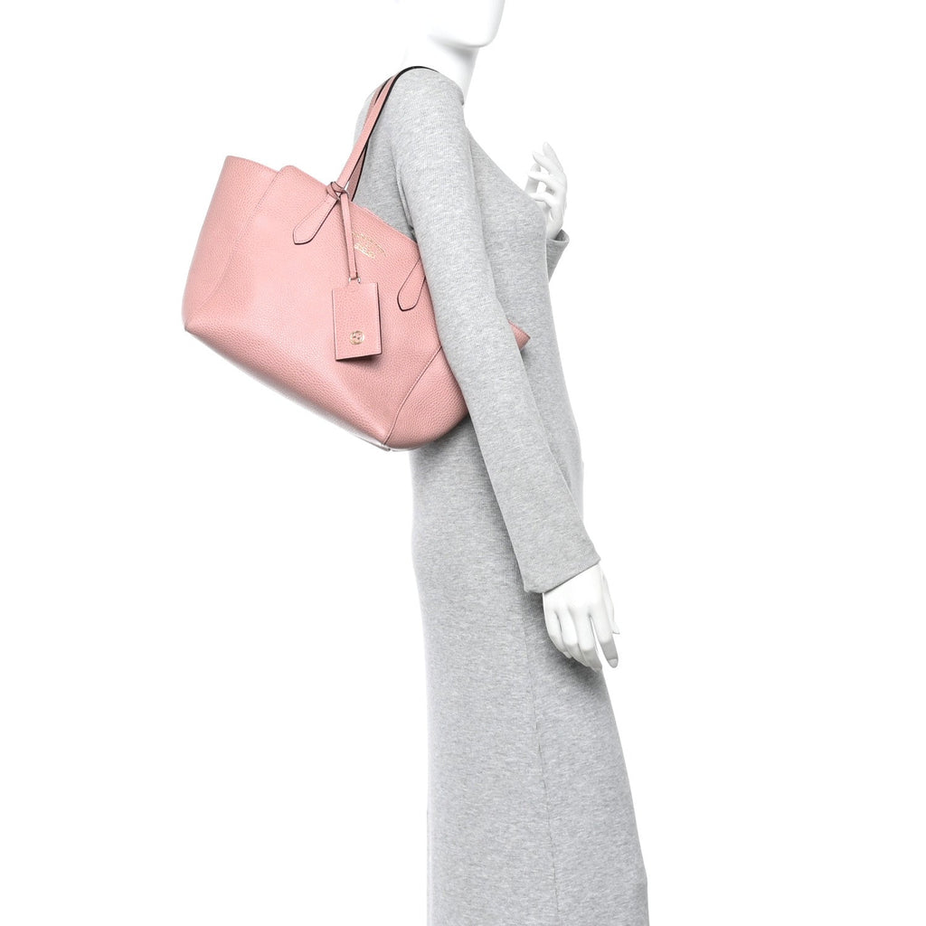 Gucci Dollar Calfskin Small Swing Tote Soft Pink