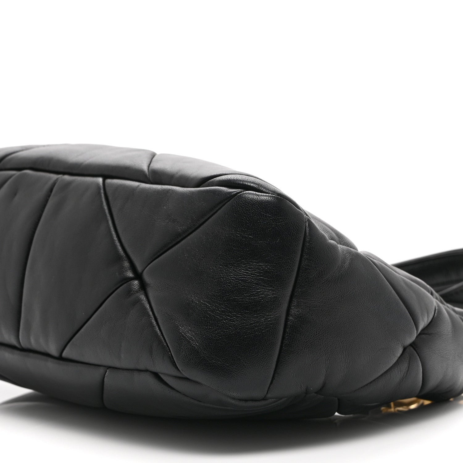 Prada Nappa Triangle Quilted Patchwork System Bag Black