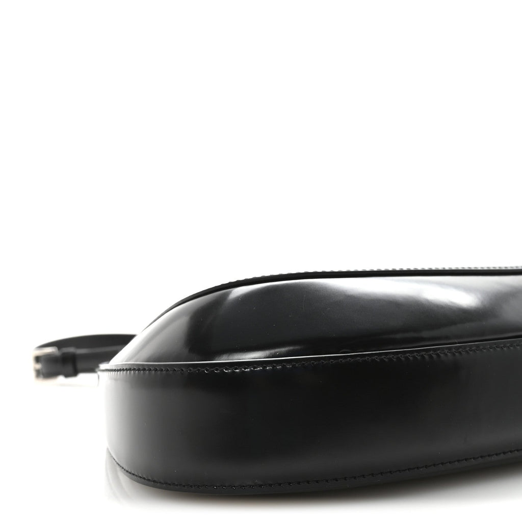 Prada Spazzolato Cleo Adjustable Strap Shoulder Bag  Black