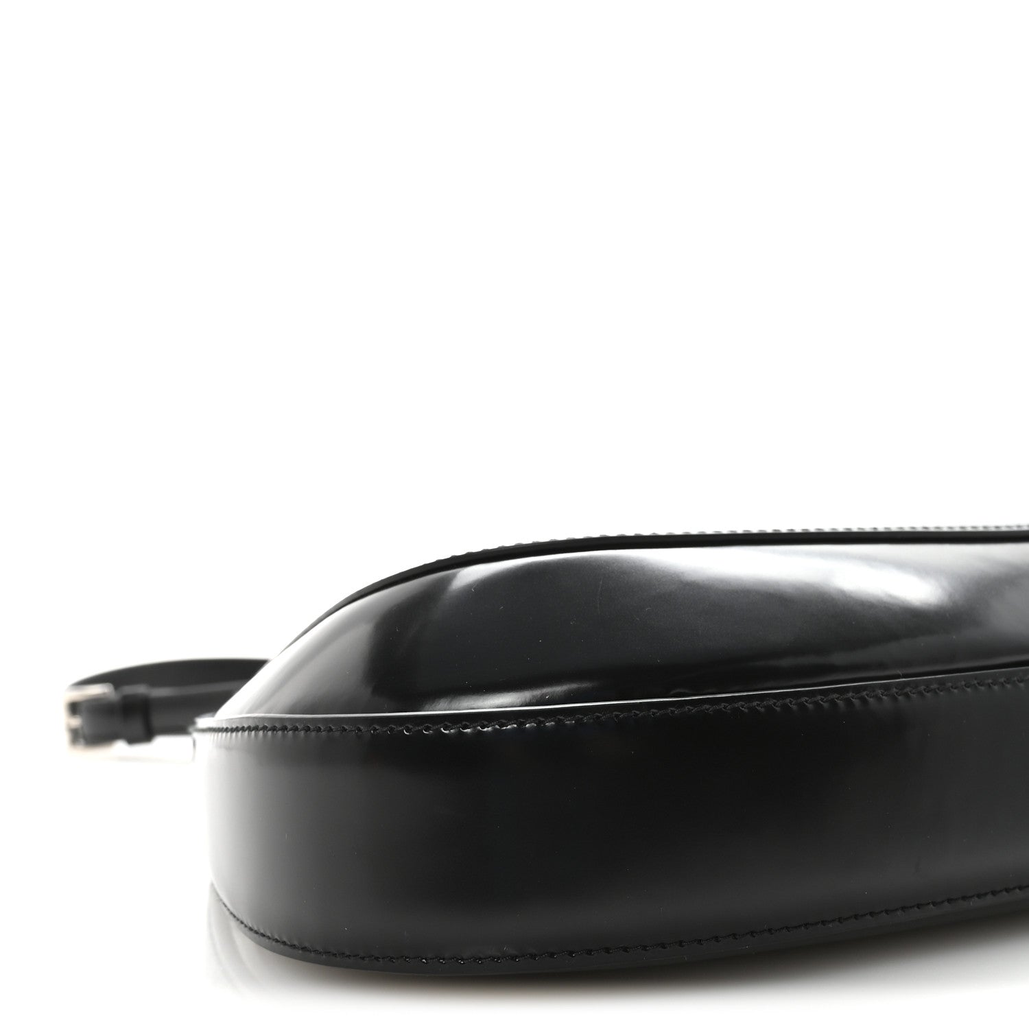 Prada Spazzolato Cleo Adjustable Strap Shoulder Bag  Black