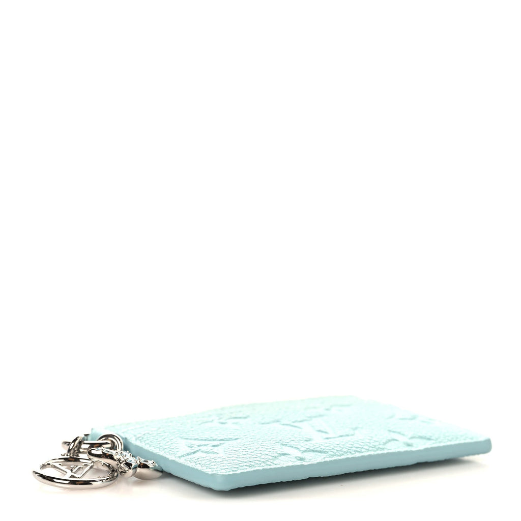 Louis Vuitton Empreinte Monogram LV Charms Card Holder Azur Frost