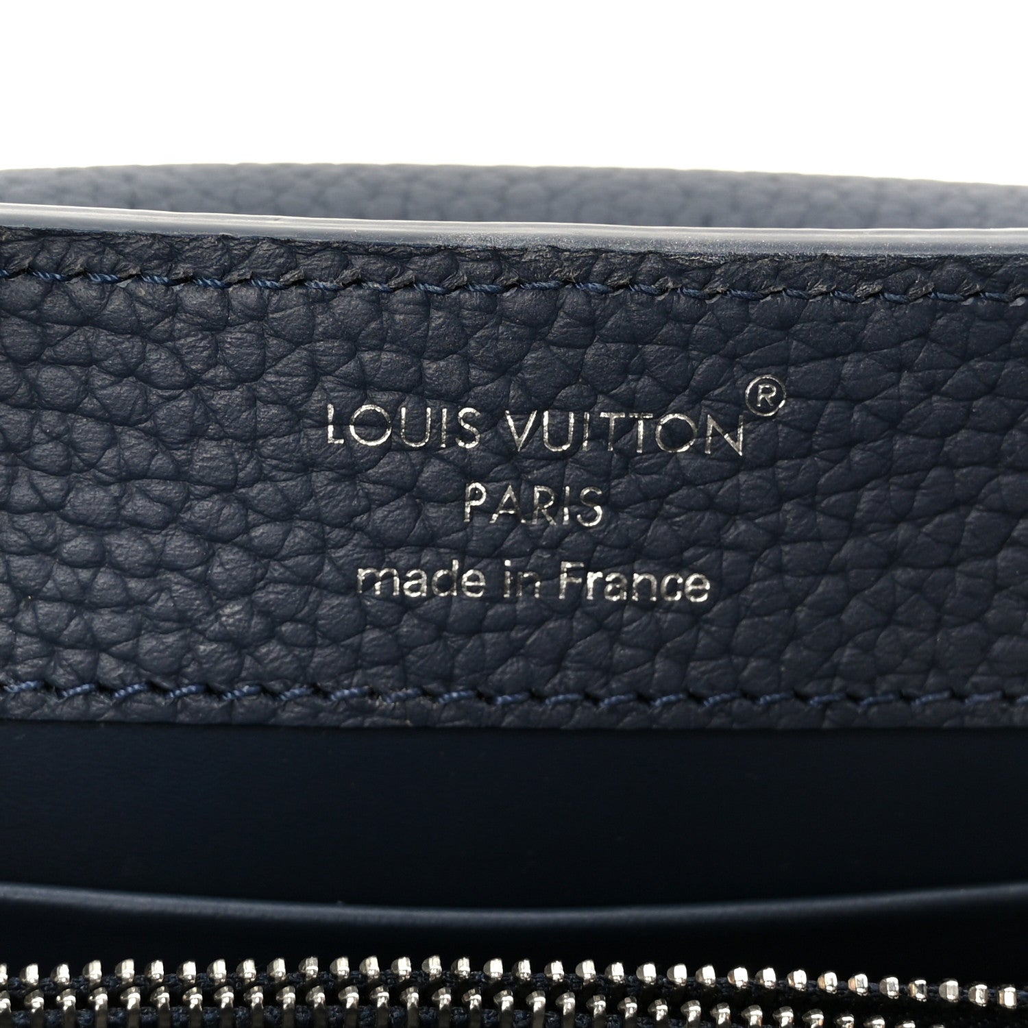 Louis Vuitton Taurillon Embellished Malletage Crown Mini Capucines Navy