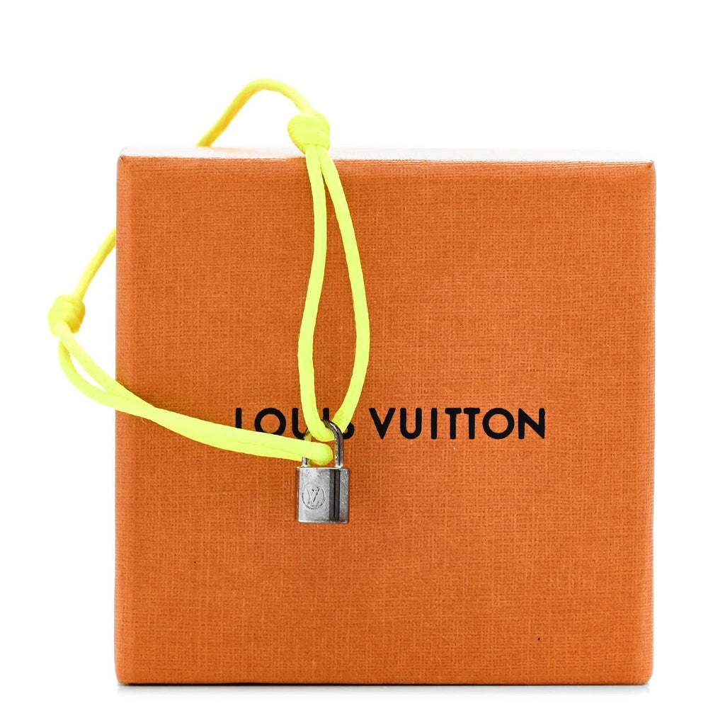 Louis Vuitton X UNICEF Sterling Silver Lockit Bracelet Neon Yellow