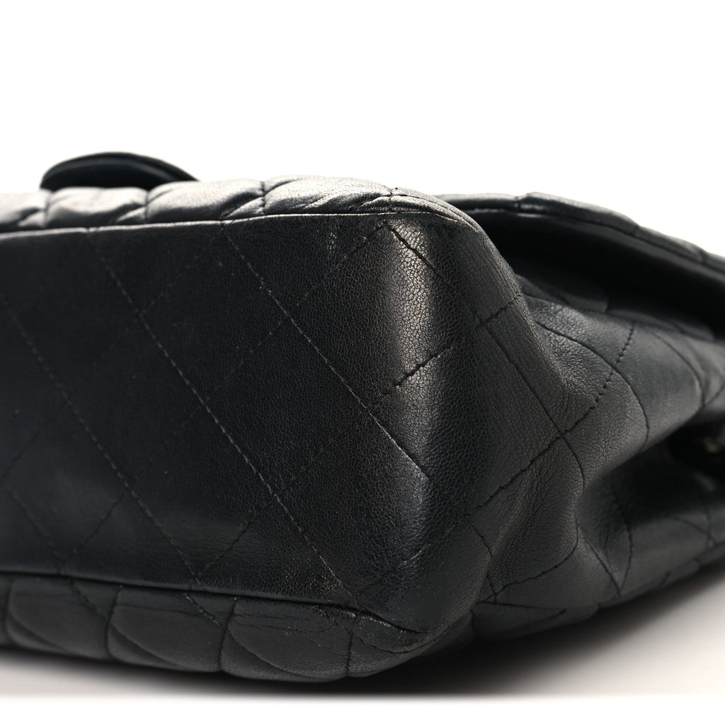 Chanel Lambskin Quilted Jumbo Single Flap Black
