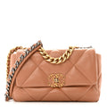 Chanel Lambskin Quilted Medium Chanel 19 Flap Brown