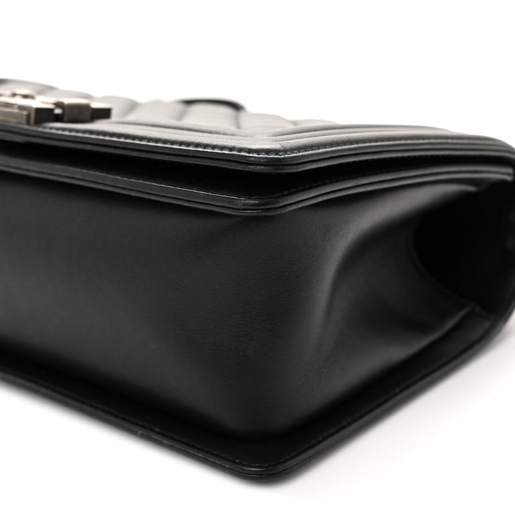 Chanel Lambskin Quilted Medium Boy Flap Black