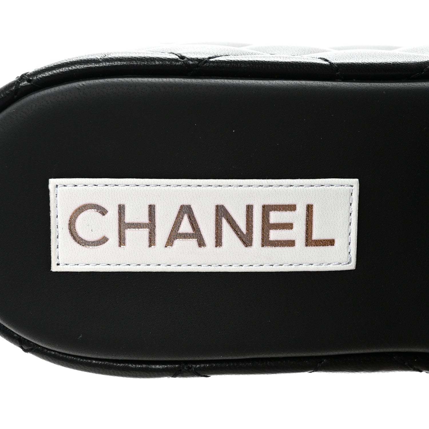 Lambskin Quilted CC Mules Wedge Sandals 37 Black