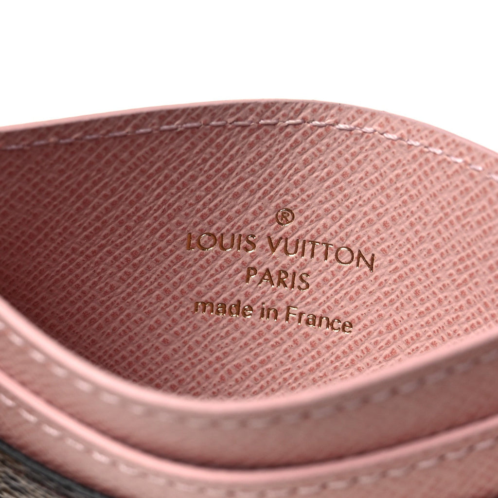 Louis Vuitton Monogram LV Charms Card Holder Rose Ballerine