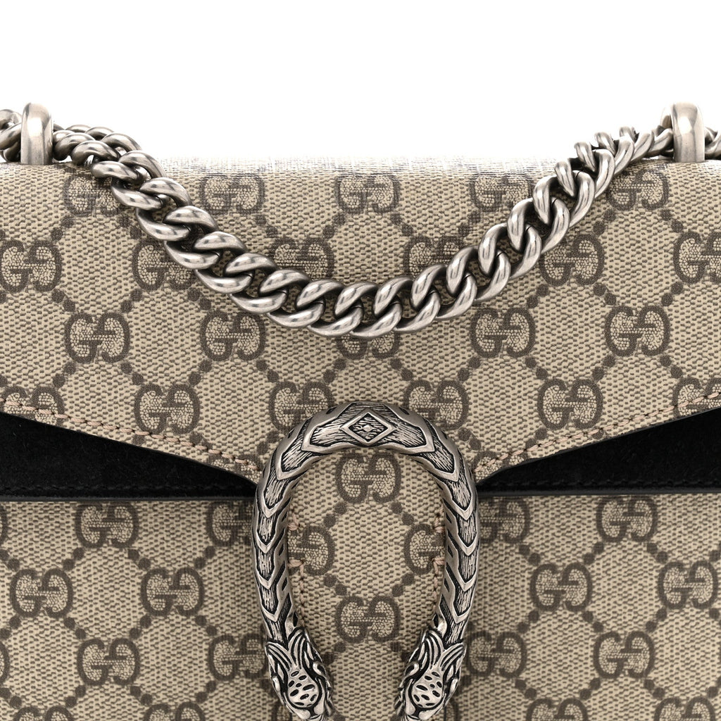 Gucci GG Supreme Monogram Mini Dionysus Shoulder Bag Black