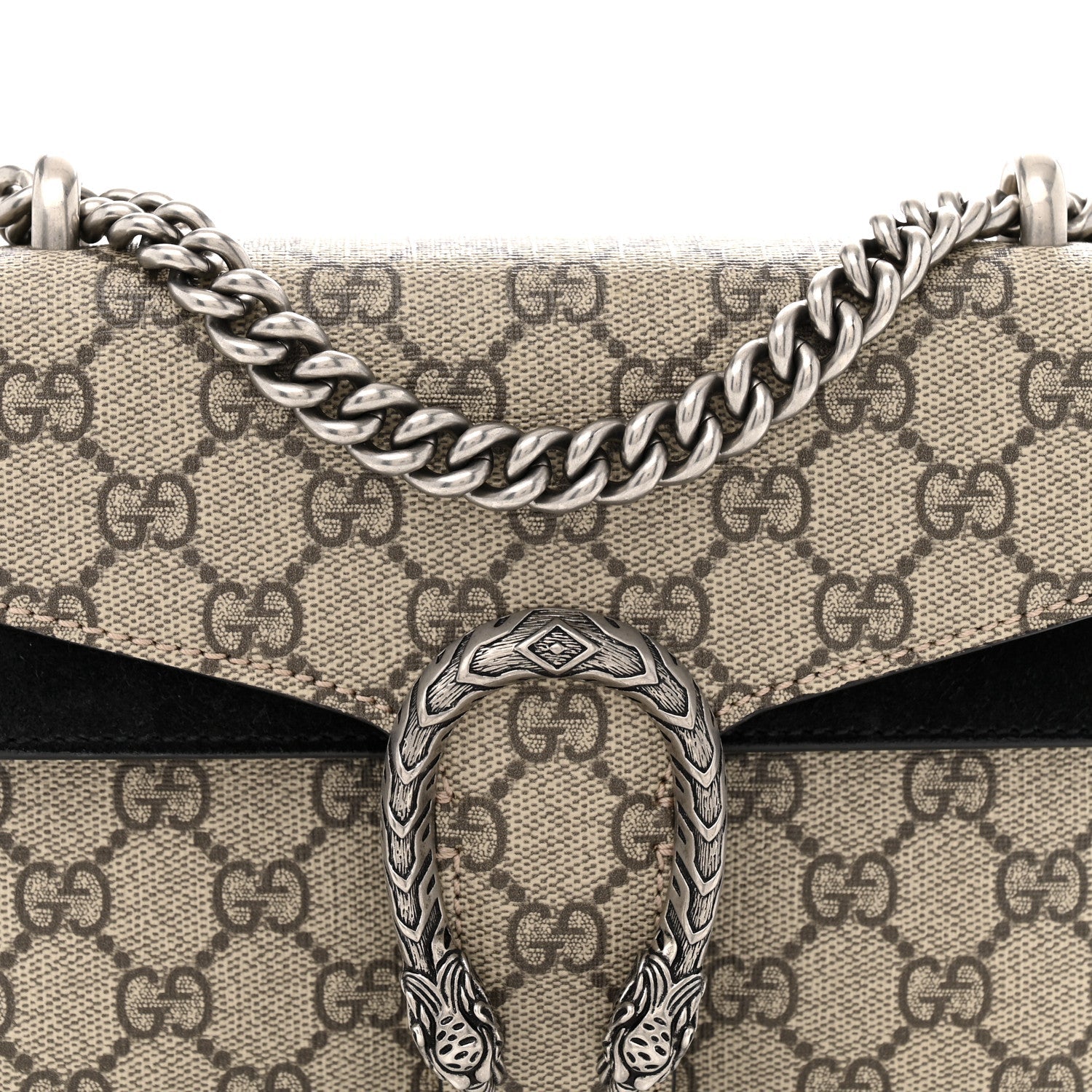 Gucci GG Supreme Monogram Mini Dionysus Shoulder Bag Black