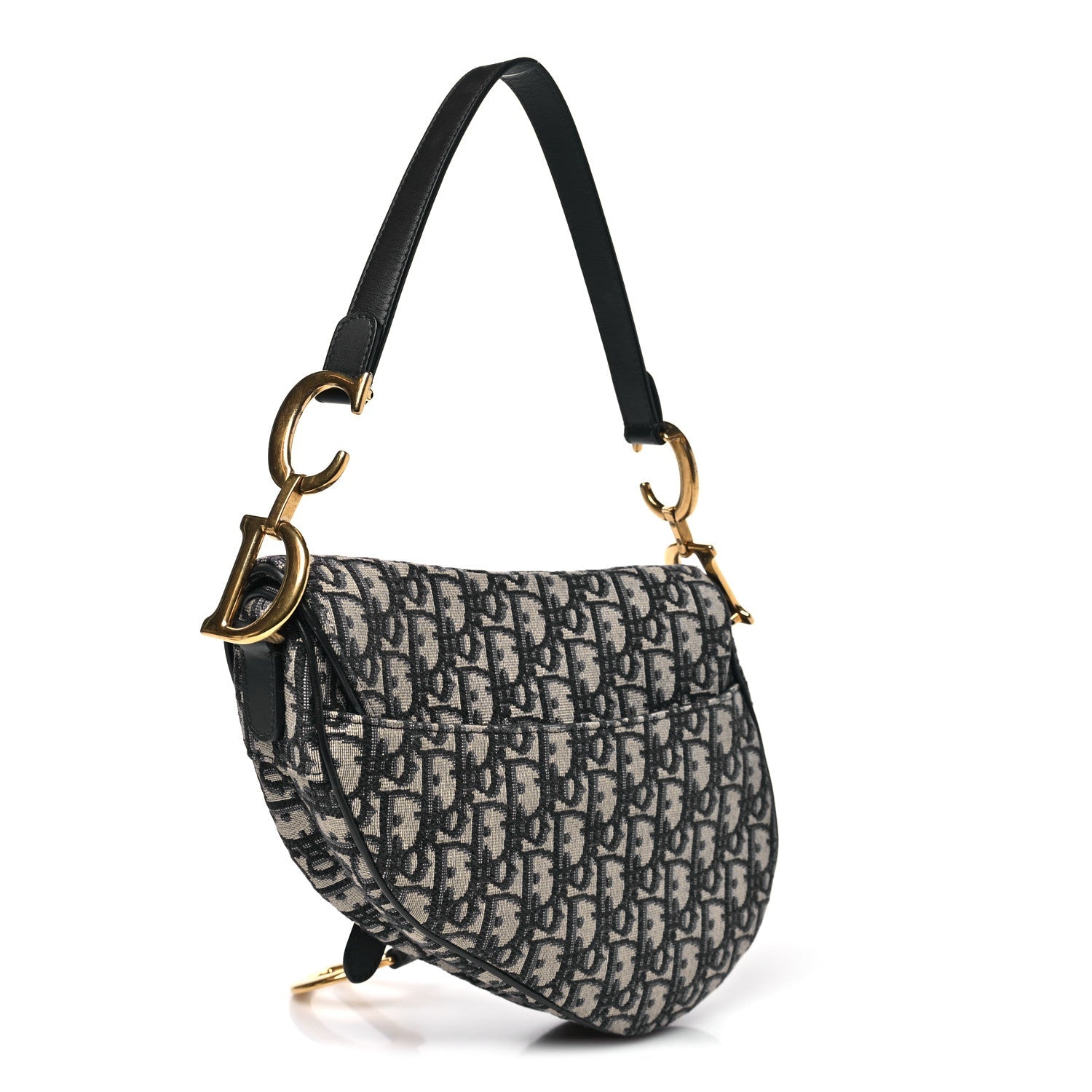 Christian Dior Oblique Saddle Bag Blue