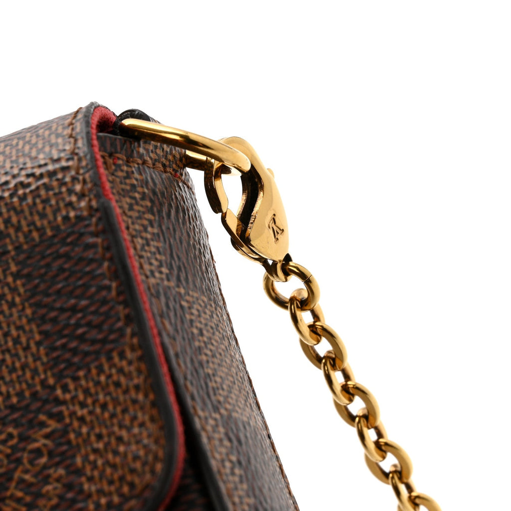 Louis Vuitton Damier Ebene Pochette Felicie Chain Wallet