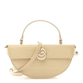 Gucci Patent Calfskin GG Half Moon Top Handle Bag Beige