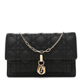 Christian Dior Lambskin Cannage Chain My Dior Daily Chain Pouch Black