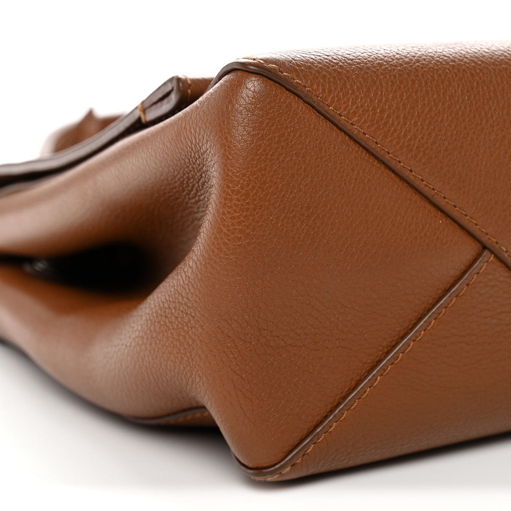 Louis Vuitton Soft Calfskin Lockme II Top Handle Cognac