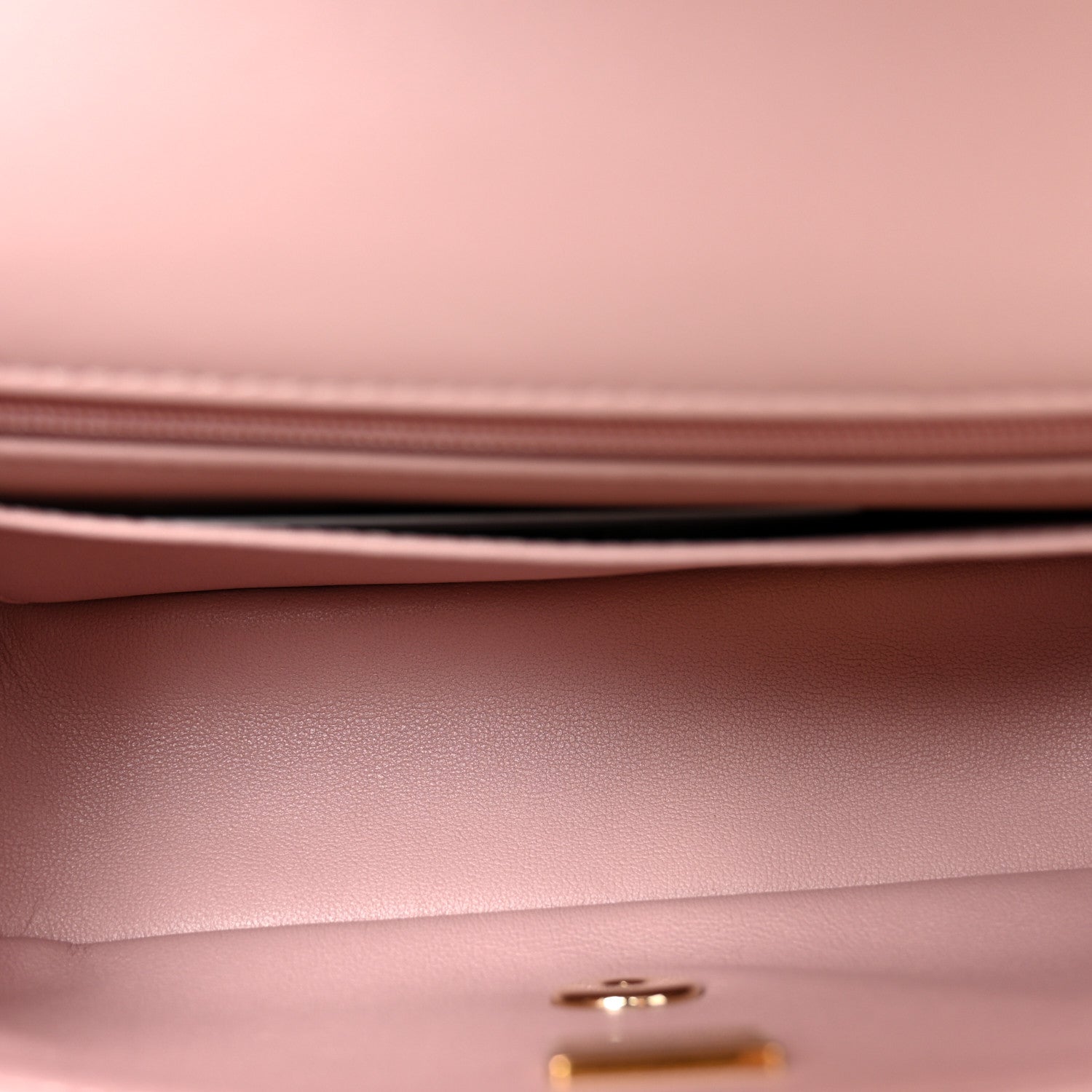 Chanel Lambskin Quilted Mini Top Handle Rectangular Flap Light Pink