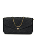 Louis Vuitton Empreinte Pochette Felicie Chain Wallet Black