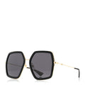 Gucci Acetate Oversize Square Frame GG0106S Sunglasses Black