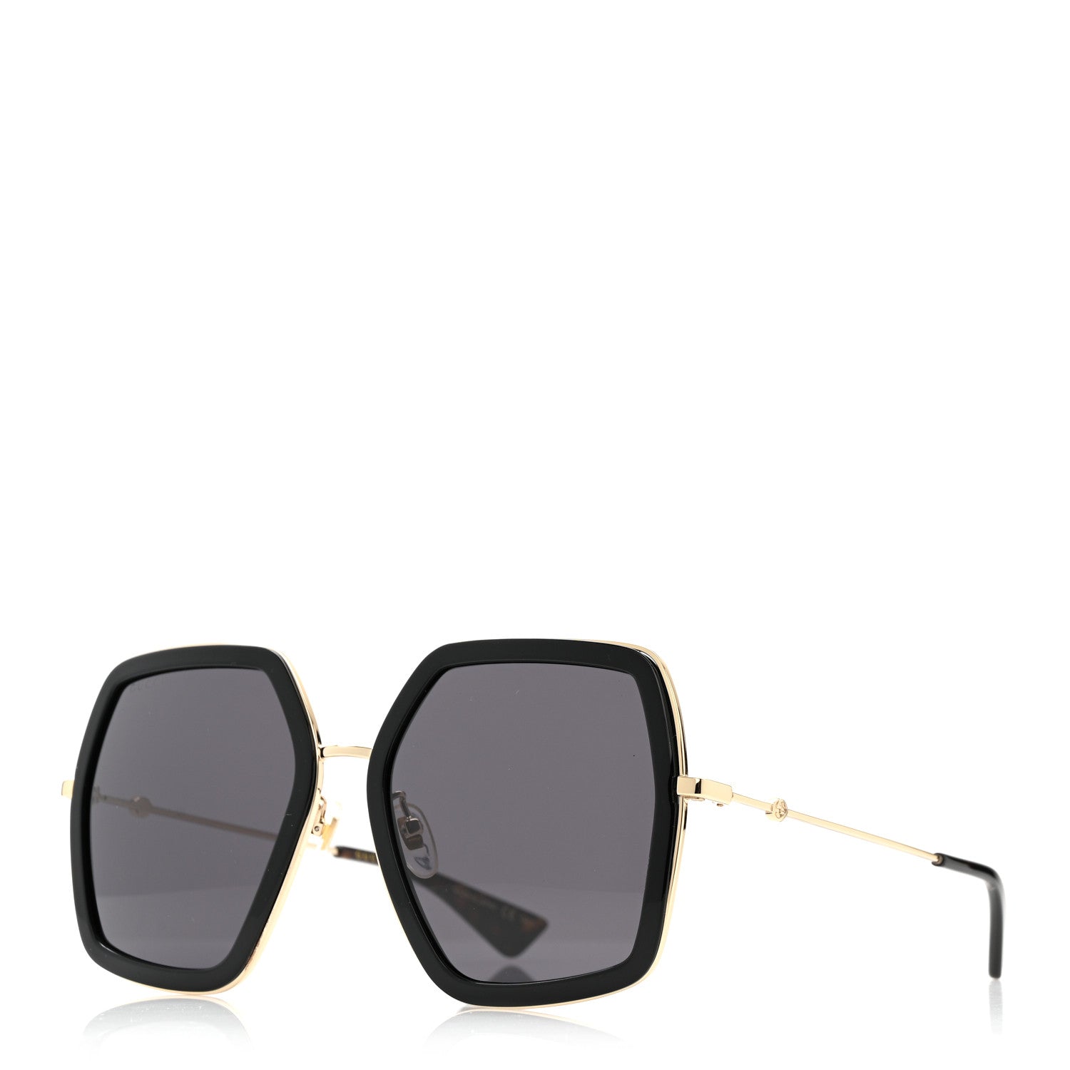 Gucci Acetate Oversize Square Frame GG0106S Sunglasses Black