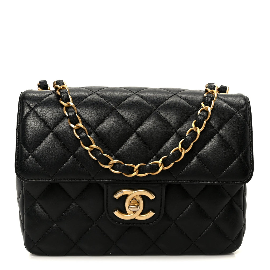 Chanel Lambskin Quilted Casino Chips Small Flap Black