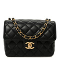 Chanel Lambskin Quilted Casino Chips Small Flap Black