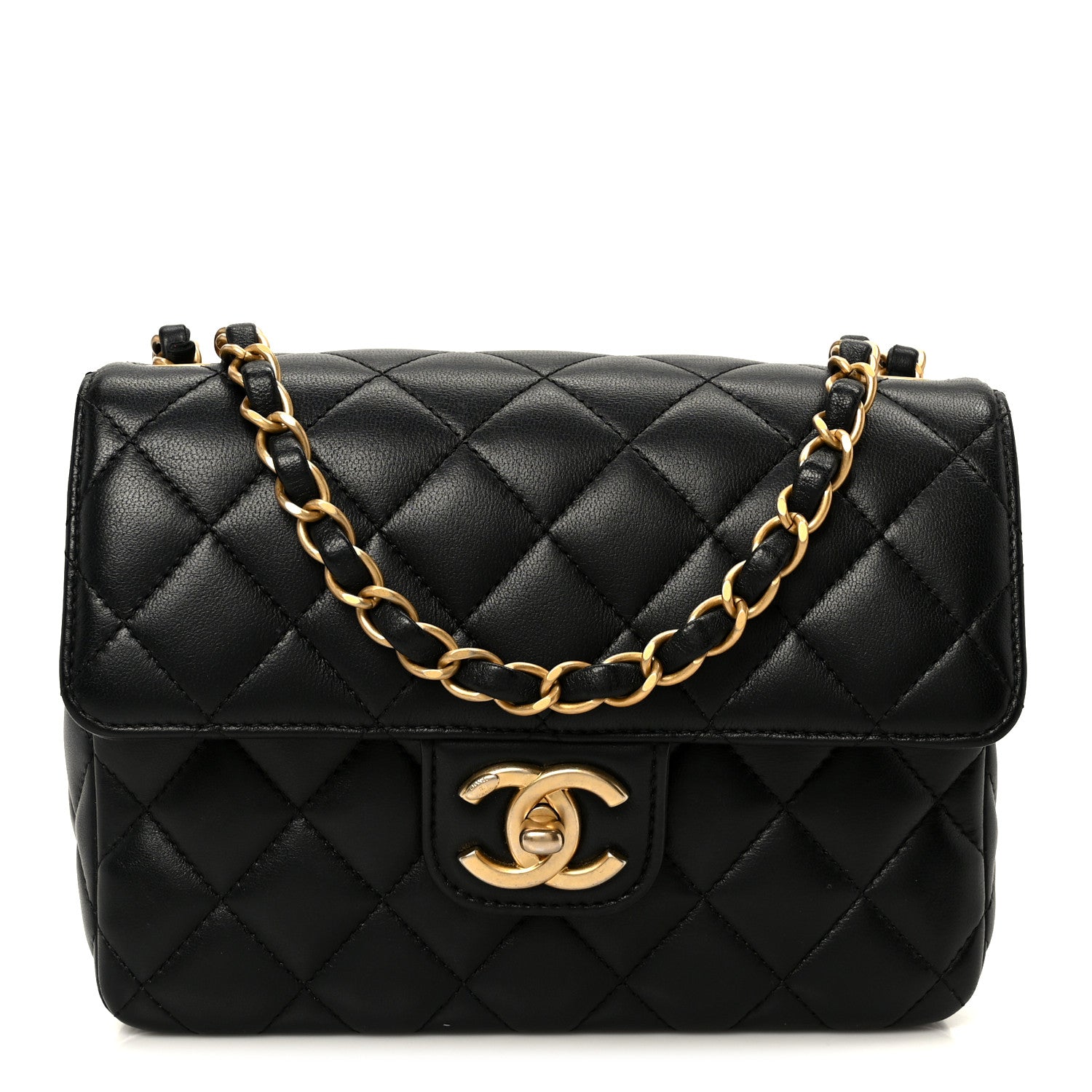 Chanel Lambskin Quilted Casino Chips Small Flap Black