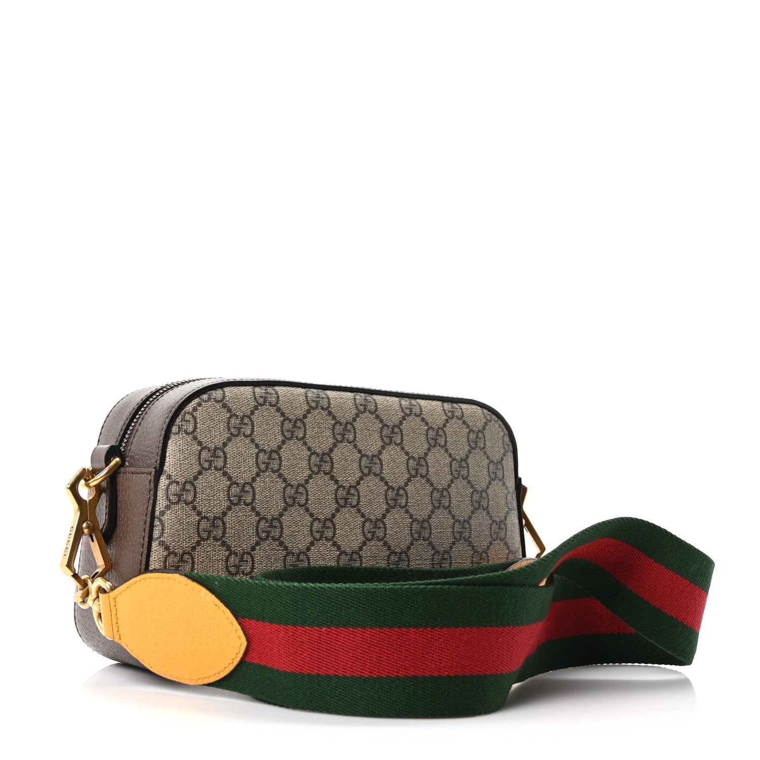 Gucci GG Supreme Monogram Web Neo Vintage Shoulder Bag Beige New Acero Crop