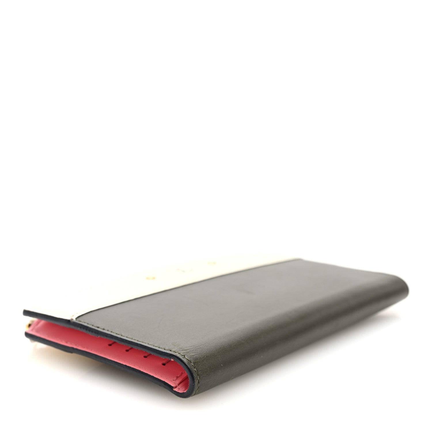 Louis Vuitton Calfskin City Steamer Wallet Kaki White