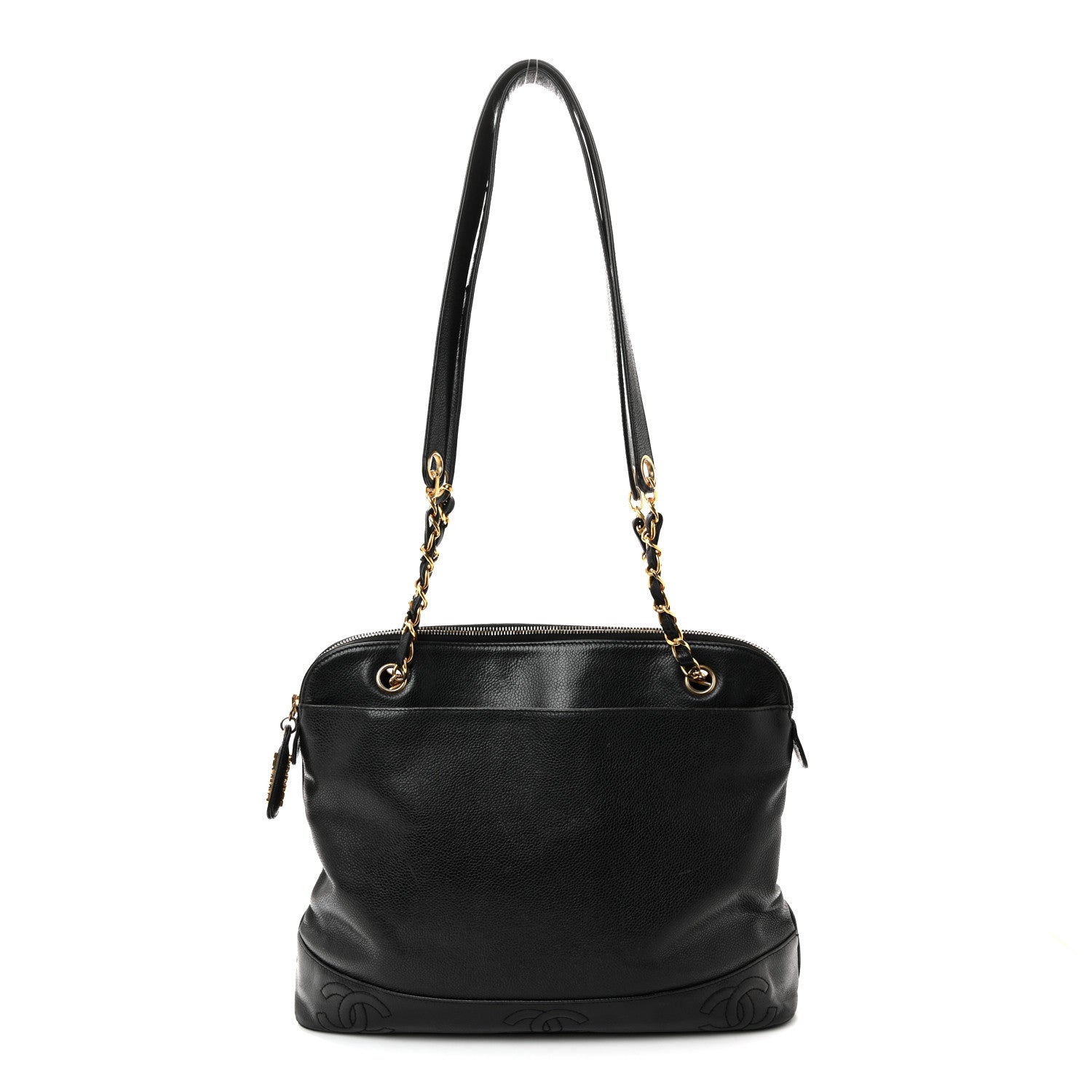 Chanel Caviar Triple CC Shoulder Bag Black