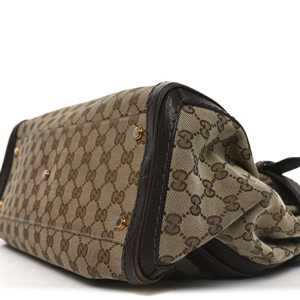 Gucci Monogram Medium GG Running Tote Dark Brown