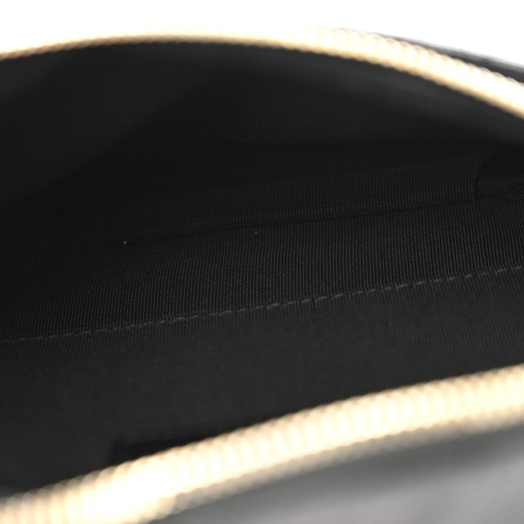 Chanel Crumpled Glazed Lambskin Quilted Waist Bag Fanny Pack Black