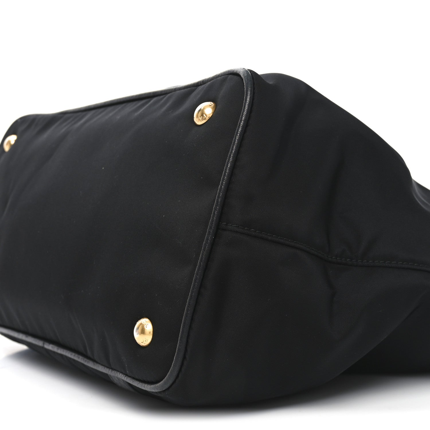Prada Tessuto Nylon Soft Calf Small Tote Black