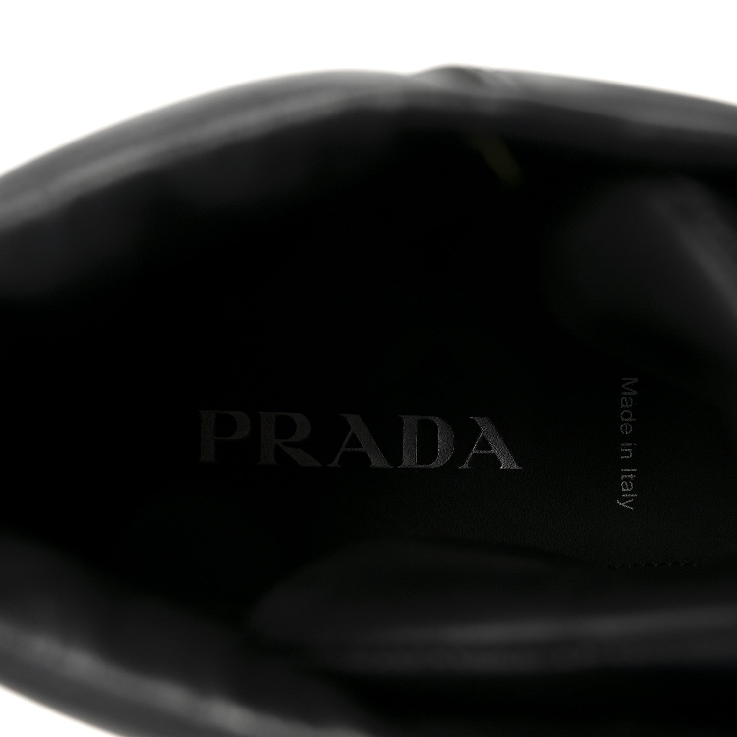 Prada Vitello Soft Uomo Mens High Top Sneakers 12 Black