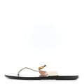 Gucci Calfskin GG Marmont Thong Sandals 36.5 Mystic White