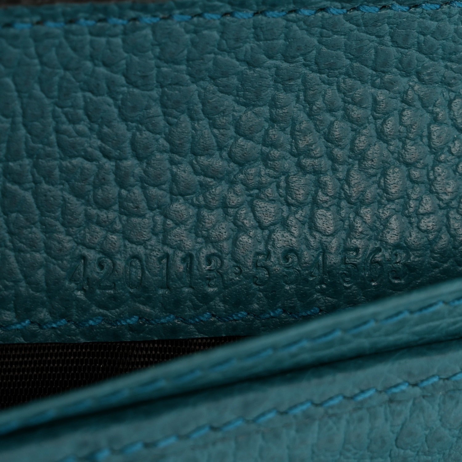 Gucci Monogram Dollar Calfskin Zip Around Compact Wallet Beige Ebony Deep Cobalt