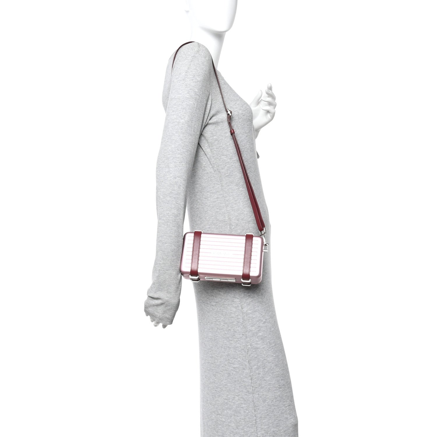 Christian Dior X RIMOWA Aluminum Personal Clutch On Strap Rose