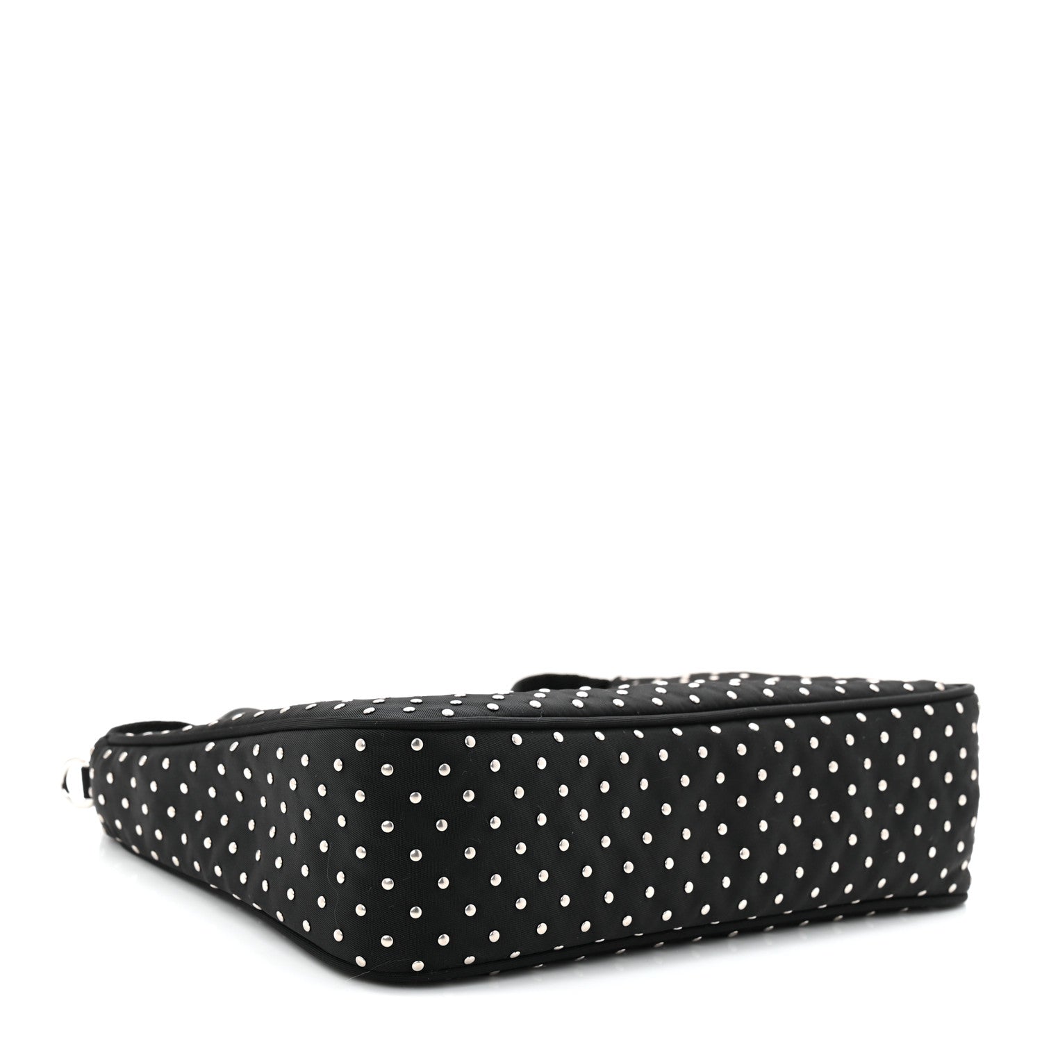 Prada Re-Nylon Vela Studs Mini Re-Edition 2000 Bag Black
