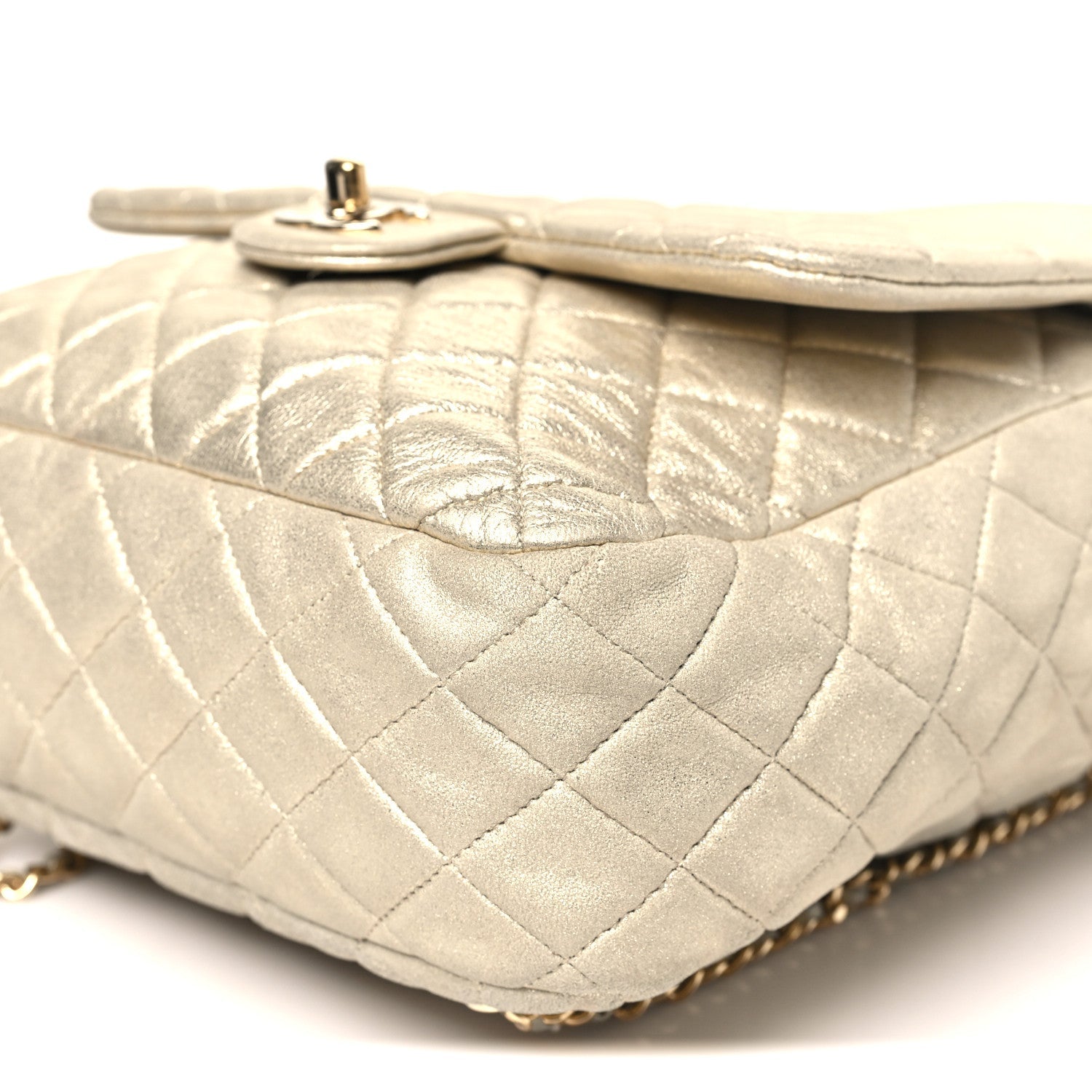 Chanel Metallic Lambskin Quilted Small In Seoul Backpack Light Gold