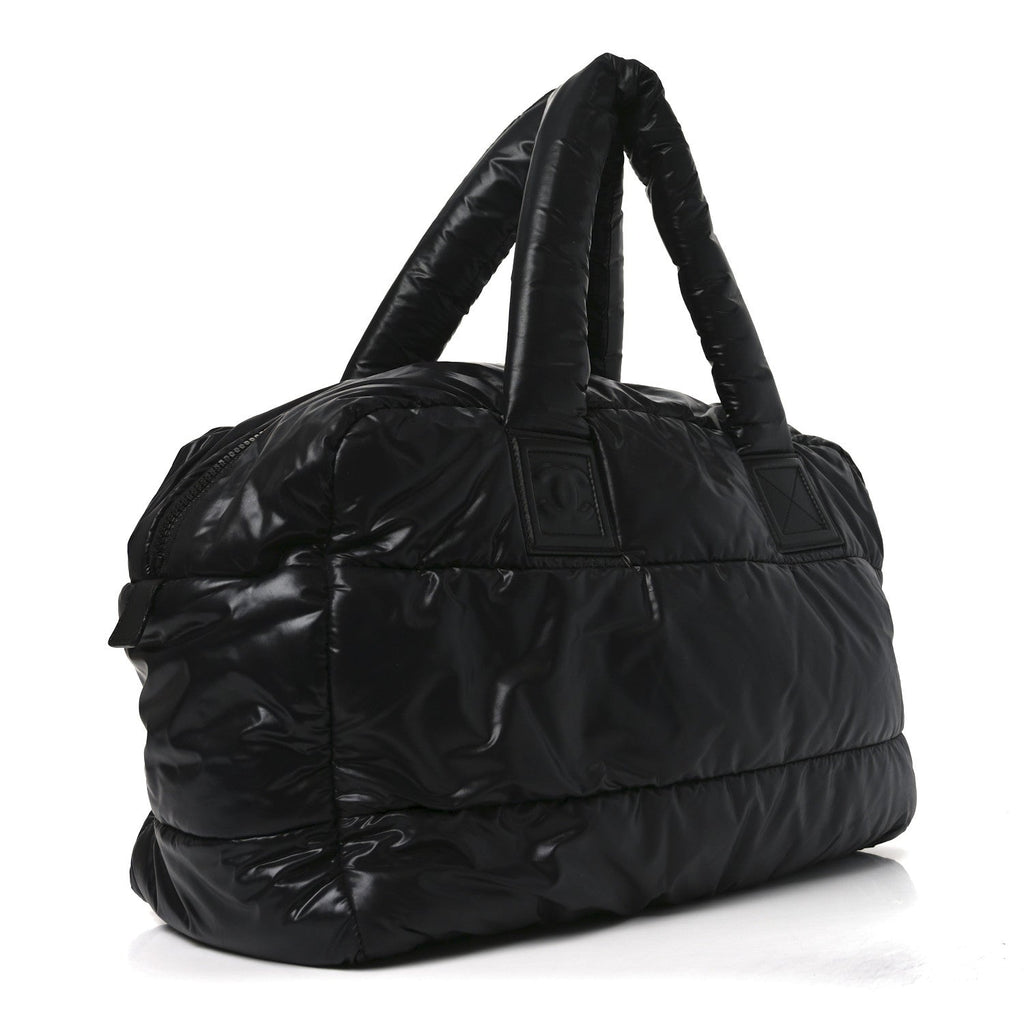 Chanel Nylon Coco Cocoon Large Reversible Tote Black