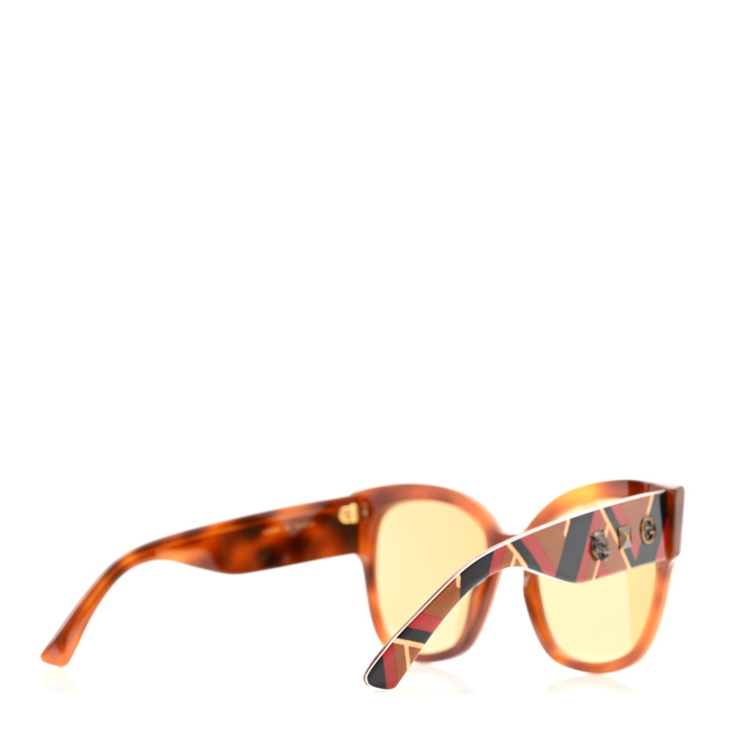 Gucci Acetate Square Frame Sunglasses GG0059S Multicolor