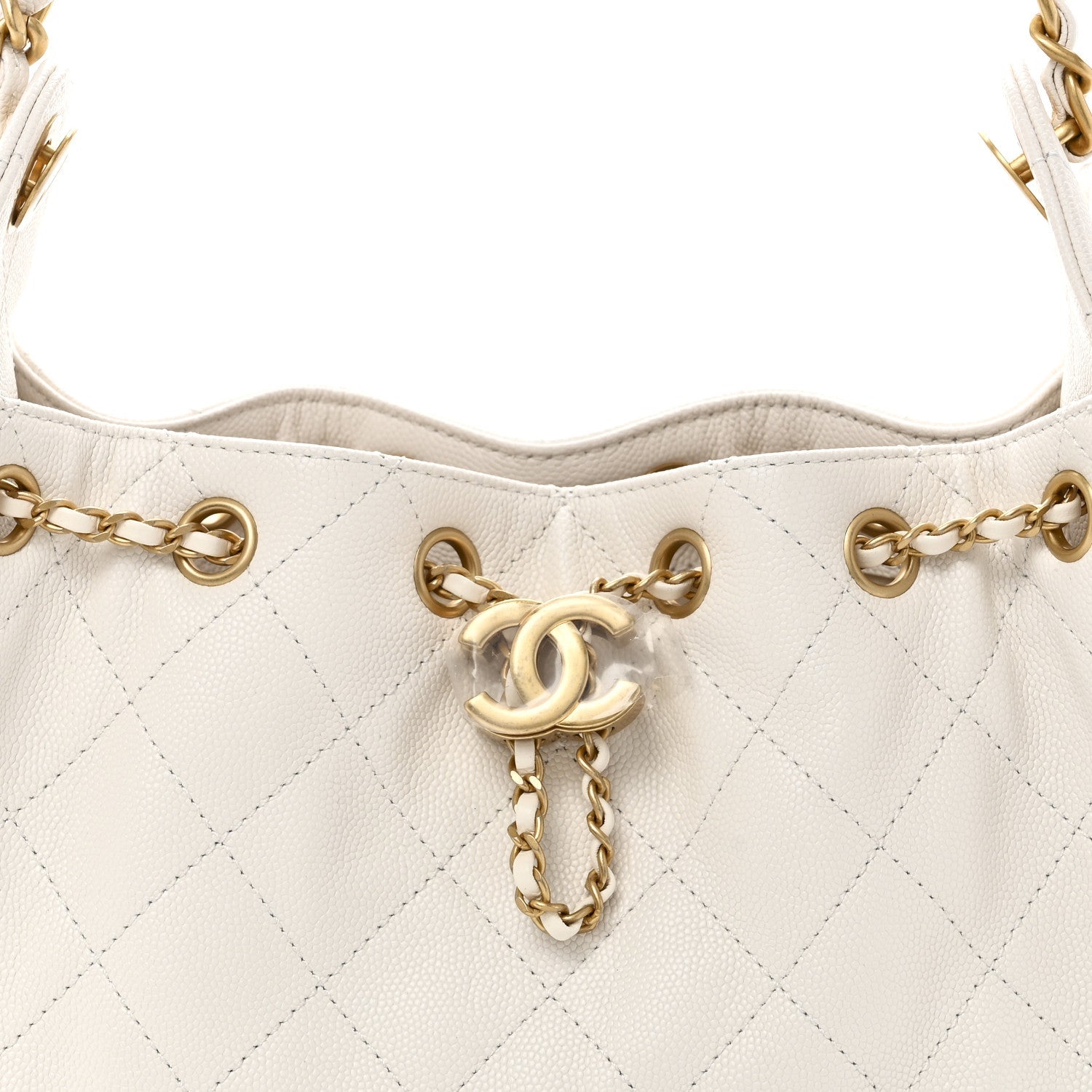 Chanel Caviar Quilted Mini Chanel 25 Handbag White
