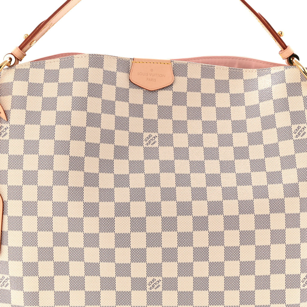 Louis Vuitton Damier Azur Graceful MM Rose Ballerine