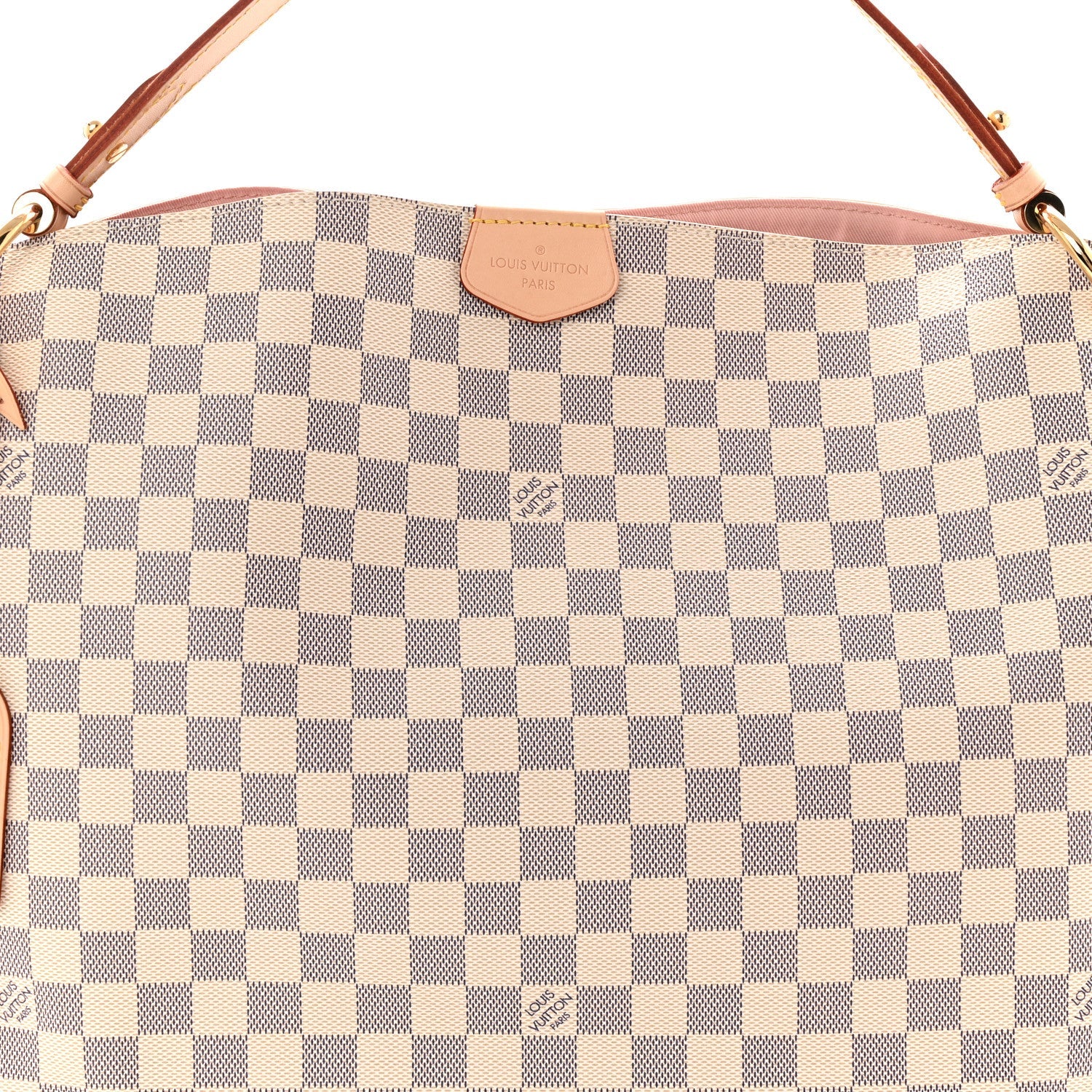 Louis Vuitton Damier Azur Graceful MM Rose Ballerine