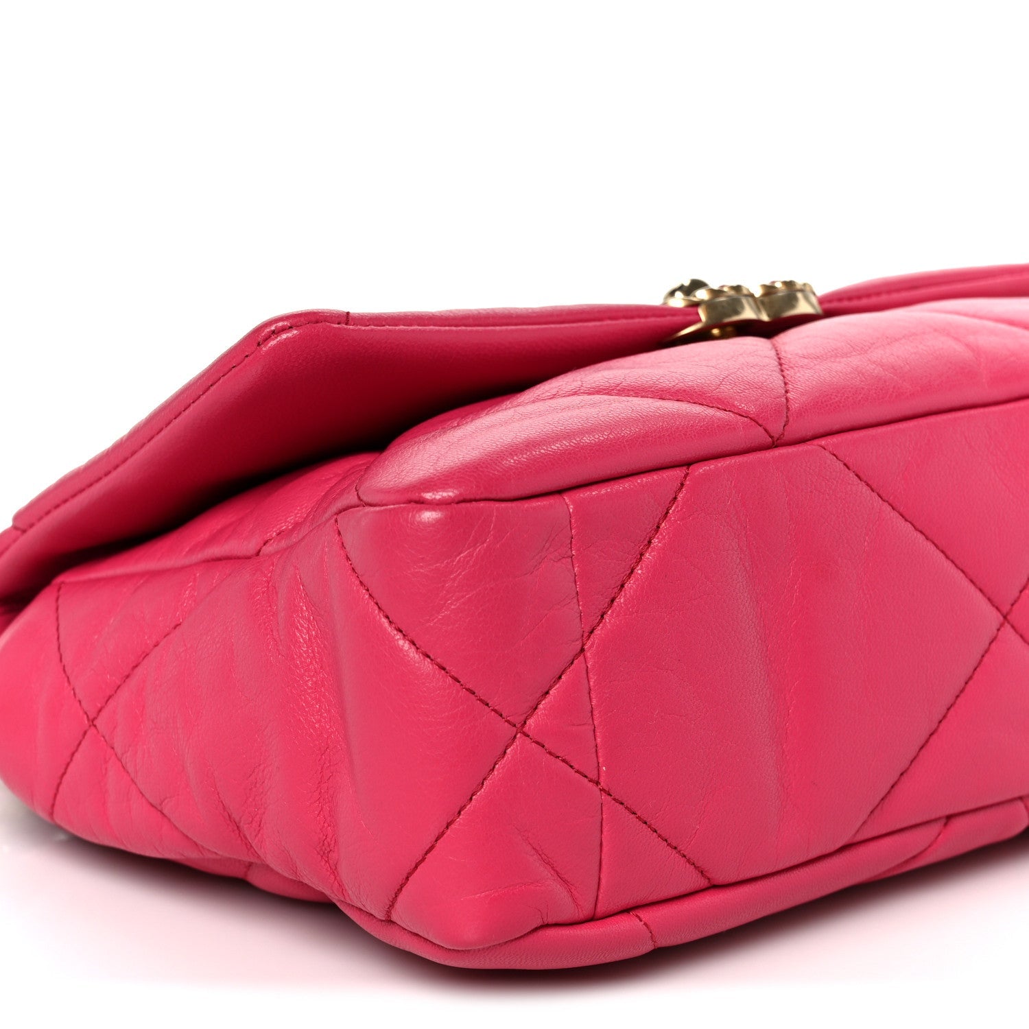 Chanel Lambskin Quilted Medium Chanel 19 Flap Dark Pink