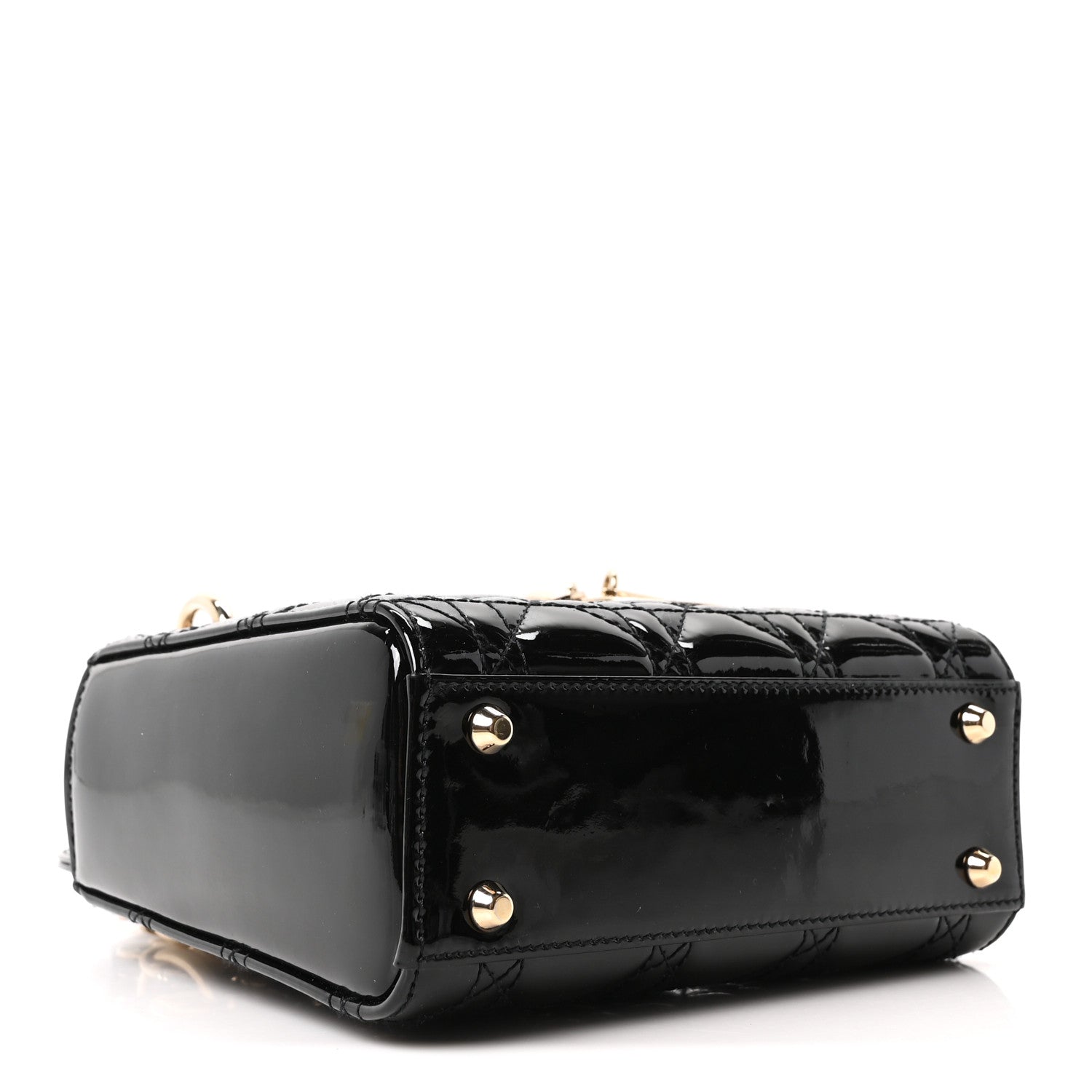 Christian Dior Patent Cannage Mini Lady Dior Black