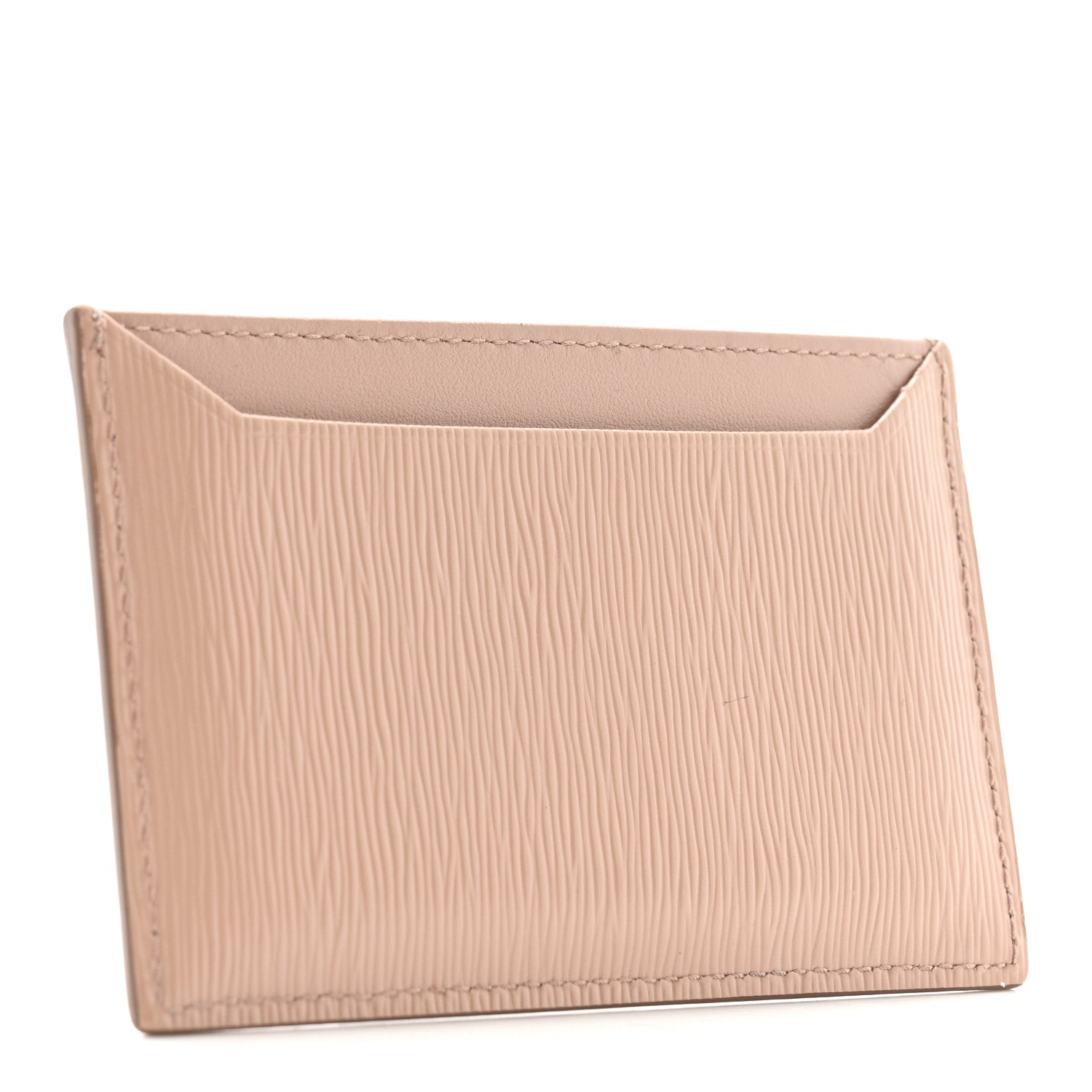 Prada Vitello Move Triangle Card Case Cipria