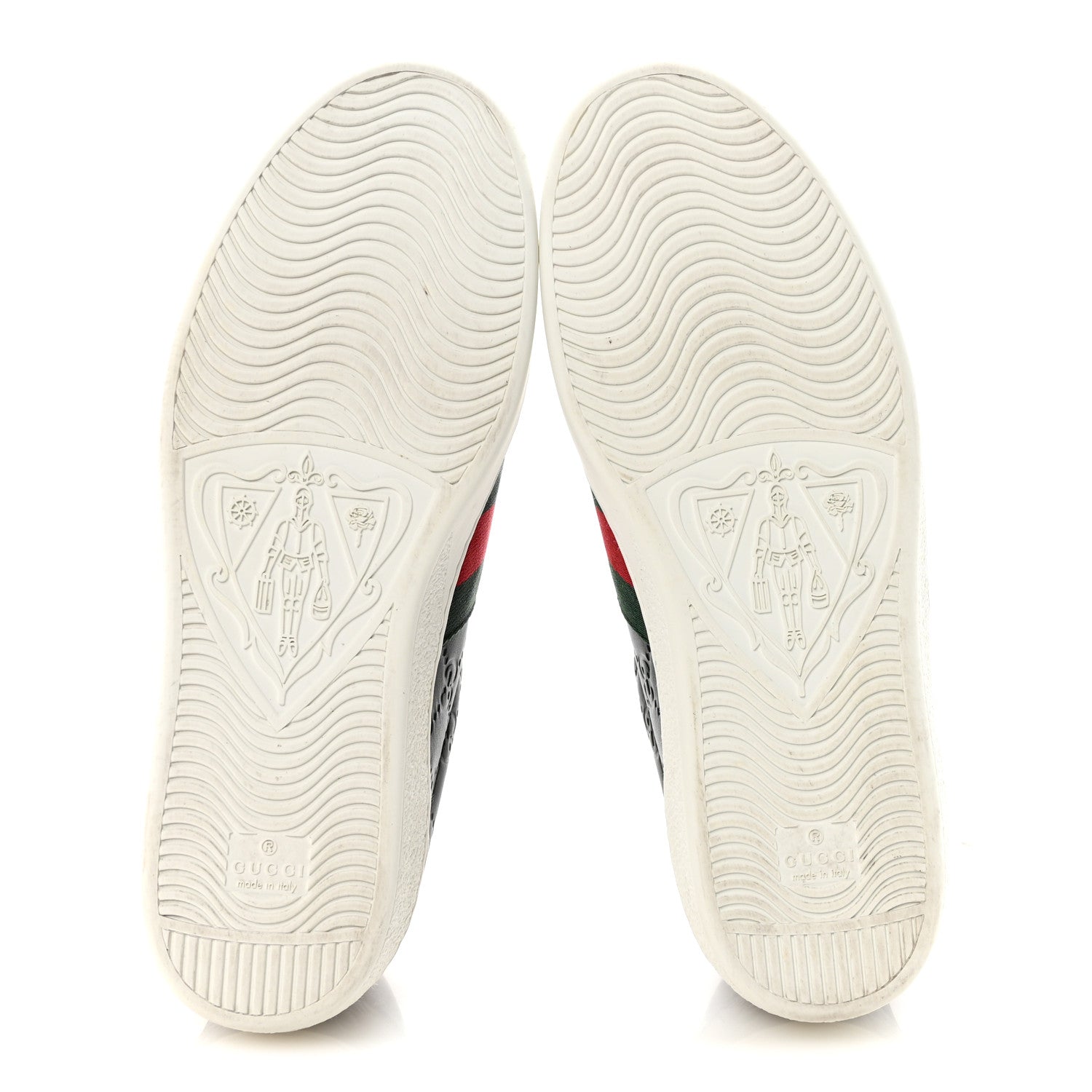 Gucci Guccissima Signature Web Mens Ace Sneakers 8.5 Black