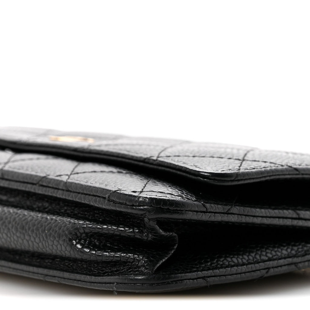 Chanel Caviar Quilted Wallet On Chain WOC Black