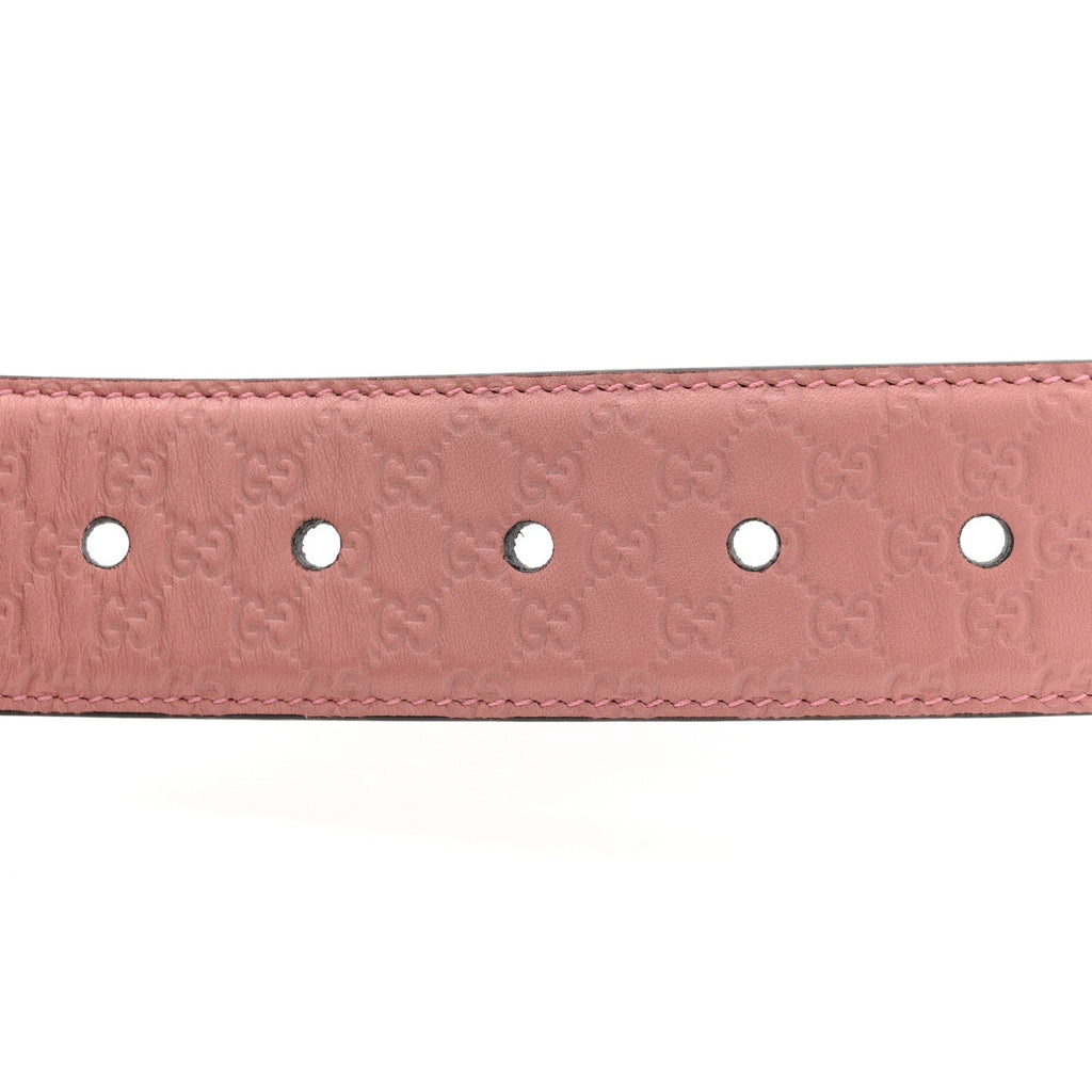 Gucci Soft Microguccissima Margaux Calfskin Belt 80 32 Soft Pink